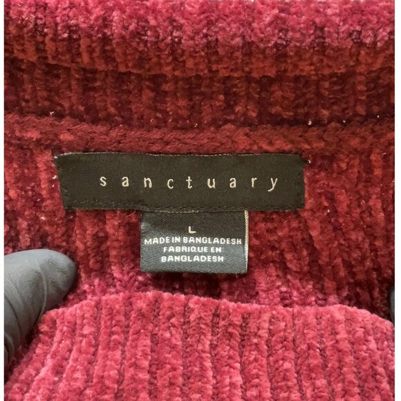 (Anthropologie) Sanctuary Burgundy Pullover Sweater Size Large - Picture 5 of 6
